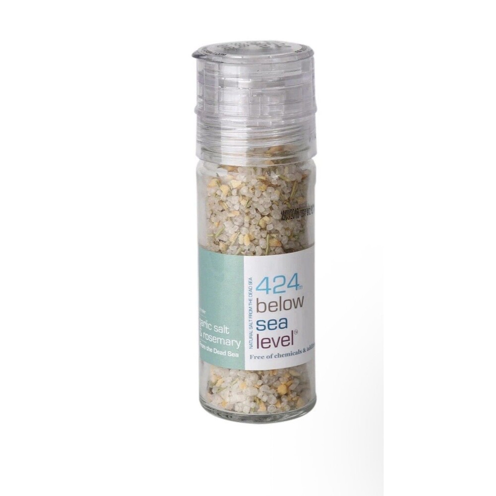 Garlic Salt & Rosemary Gourmet Salt Collection From The Dead Sea 3.87oz
